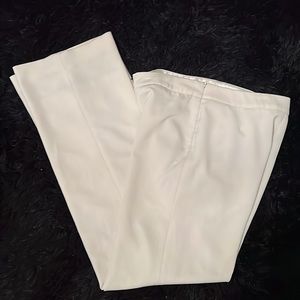 White House Black Market Ivory Wide Leg Trousers